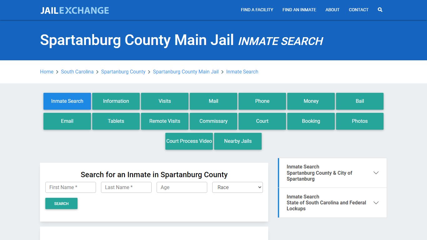 Spartanburg County Main Jail, SC Inmate Search: Roster & Mugshots